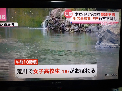 水難事故（荒川玉淀）