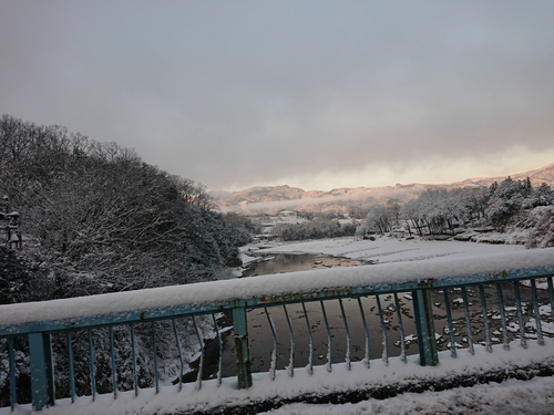 荒川玉淀も積雪