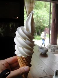 徳沢園のソフトクリーム 2011/08/13 23:52:00