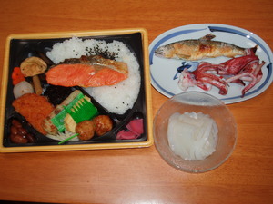 鮎＆下足の塩焼き…