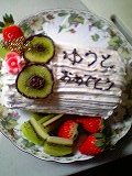 お誕生日　＾＾ｖ　【イチゴロールチーズケーキの巻】