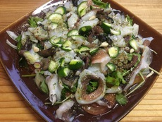 鳴門タコと神山スダチのゴールデンコンビネーションカルパッチョ