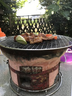 七輪で焼き焼き燃え過ぎっ！