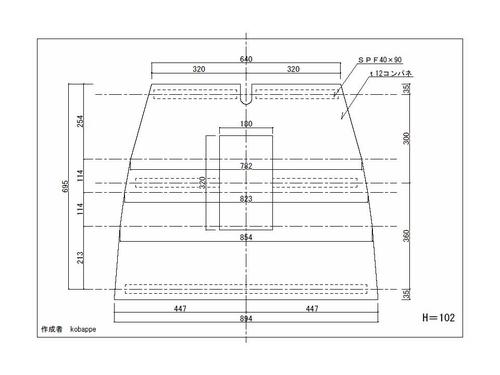 こばっぺ家族のアウトドアな記録。:レンタルボートローデッキ自作 図面