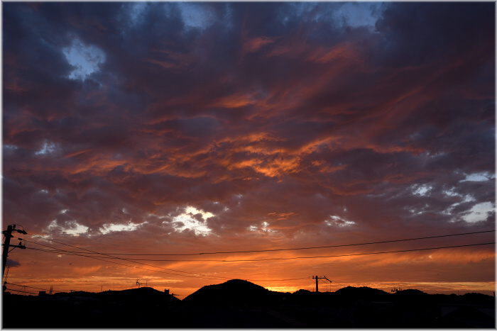 A burning sunset