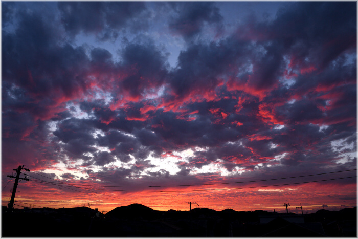 A burning sunset