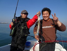 ハゼを釣ってマゴチ・・・