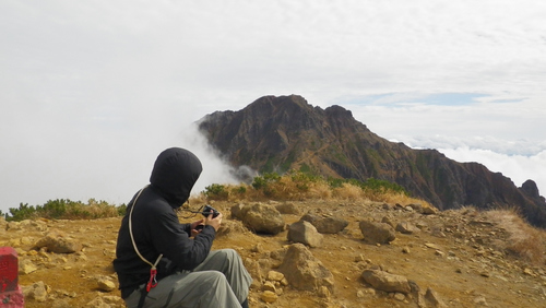 阿弥陀岳 中央稜 秋の山2010