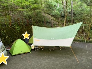 (^-^)某所の避暑キャンプ