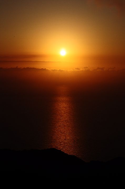 本日の夕日