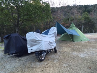 バイクでキャンプ in青川峡キャンピングパーク