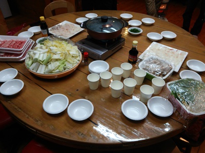 寒ヒラメ刺身＆しゃぶしゃぶ会
