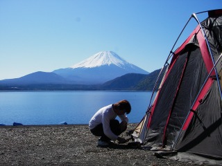 初張り風景…☆浩庵キャンプ場（１）
