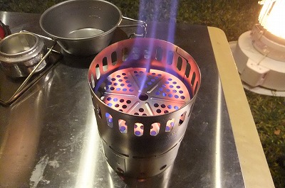 冬キャンはアルコールストーブで　その②