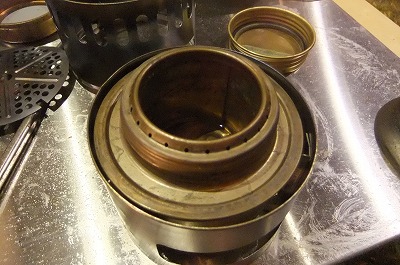 冬キャンはアルコールストーブで　その②