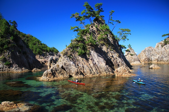 カヤック　浦富海岸②