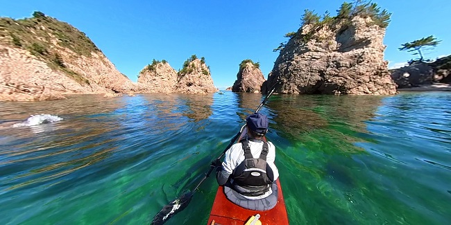 カヤック　浦富海岸②