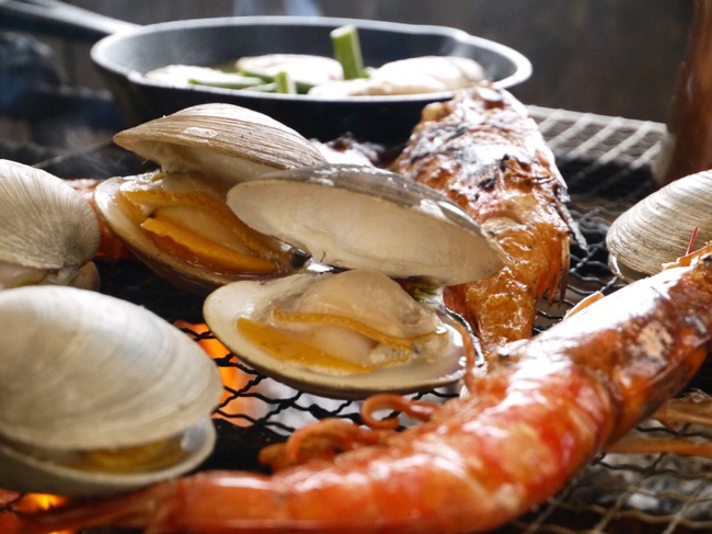 焚き火海鮮&コアントローでなんちゃって自前グランピング