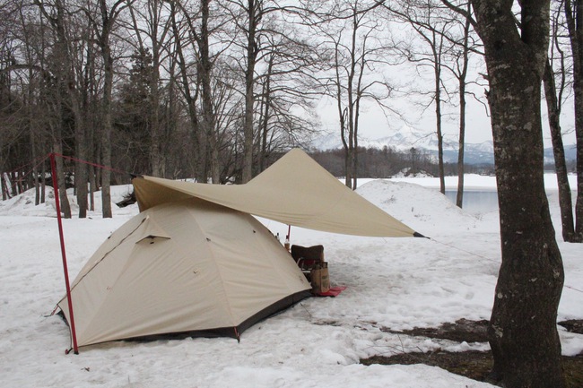 雪中キャンプの雨撤収で痛恨の怪我