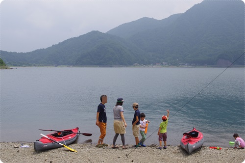 カヤックキャンプ in 西湖(2013年7月26～28日）