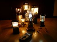 マルチメーターでランタン照度と燃焼音を測定