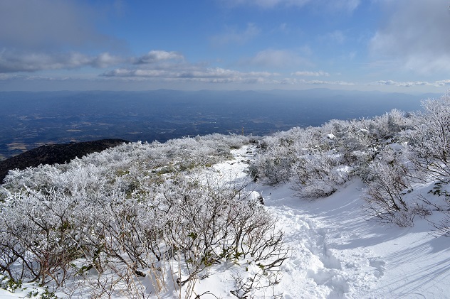 安達太良山の霧氷