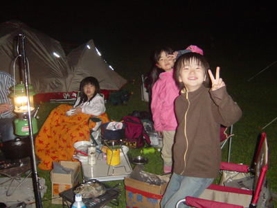 運動会終わりに富里湖でWキャンプに行ってみた。