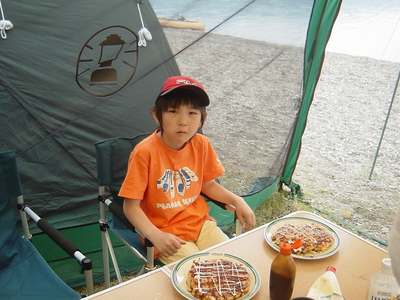 和琴でWファミキャン、日焼けでカラダ中痛かった。