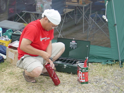 和琴でWファミキャン、日焼けでカラダ中痛かった。