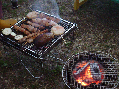 和琴でWファミキャン、日焼けでカラダ中痛かった。