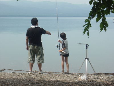 和琴湖畔Wファミキャン、土砂降りの中を川下りしてみた。
