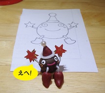 お茶の実工作♪　クリスマス第一弾　きらきらクリスマスツリー