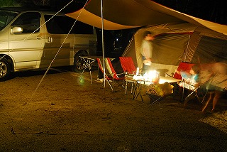 塔の岩オートキャンプ場　1日目