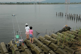 耕作ときどきキャンプ 立田大橋近くでハゼ釣り