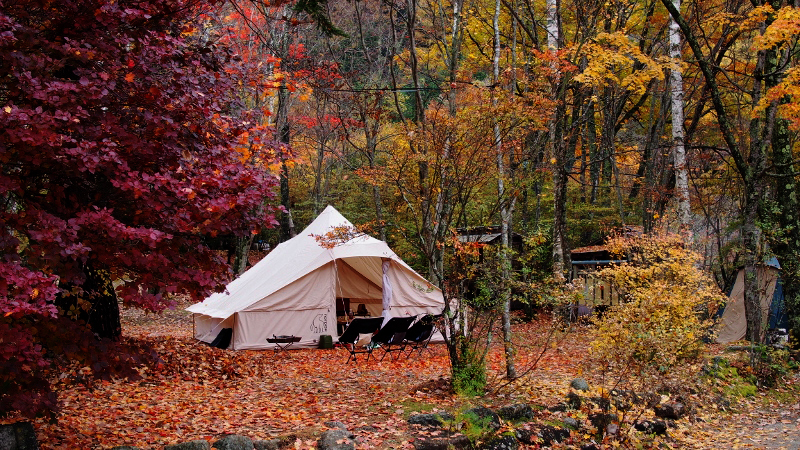 2014 紅葉キャンプ　笛吹小屋キャンプ場