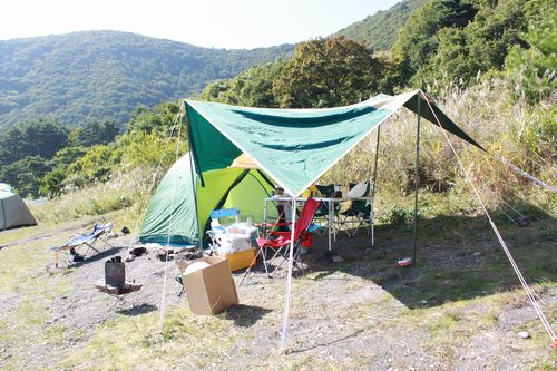 本栖湖でキャンプ