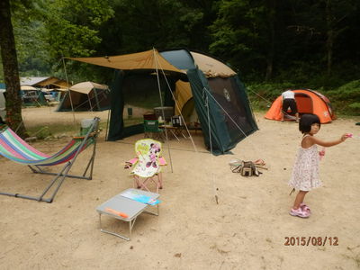 初めての「カオレオートキャンプ場」へ行って来ました。孫＆パパと一緒　①
