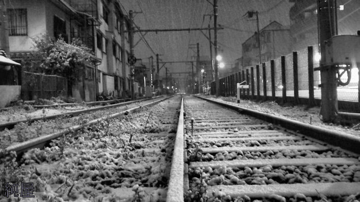 雪夜の阪堺線
