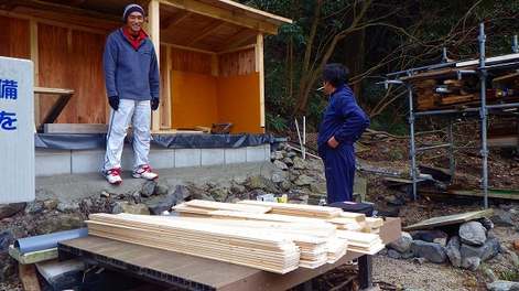 　アマゴ飼育池の建築は続く 【内装編①/３】　※今回 ３話に分け投稿します
