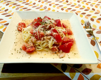 トマトとツナの冷製パスタ