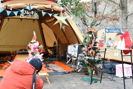 ようやくお逢いできましたね、クリスマスキャンプ、日時計の丘、その1