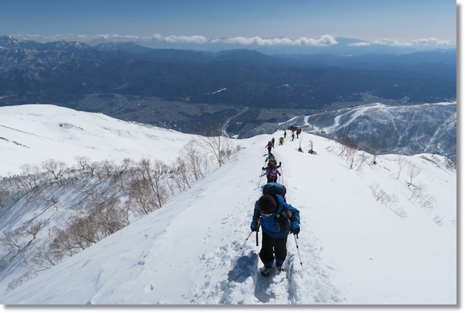 残雪期の唐松岳
