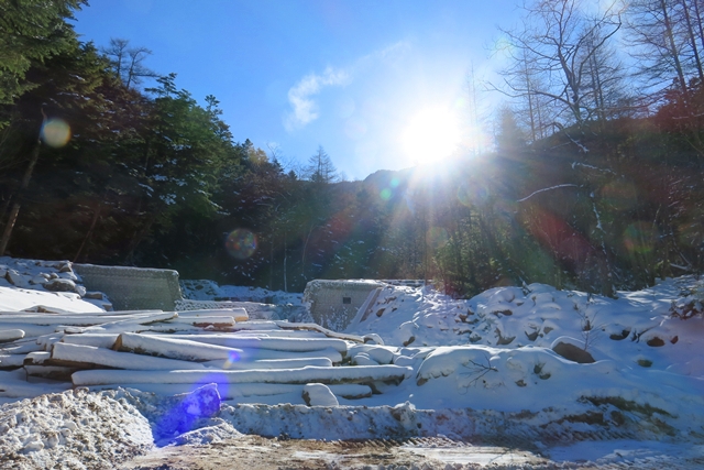 硫黄岳で山初め　オーレン冬季小屋泊（後編）