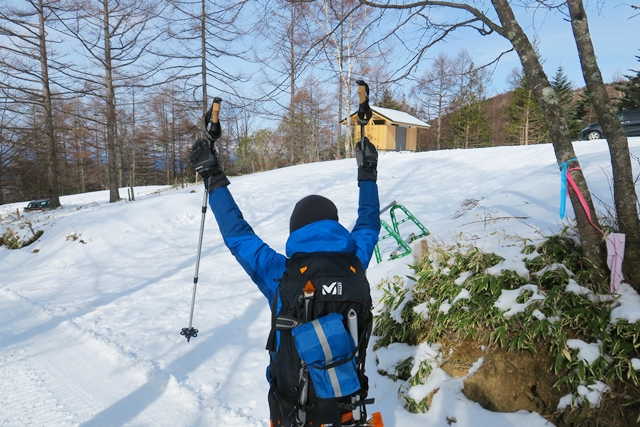 硫黄岳で山初め　オーレン冬季小屋泊（後編）