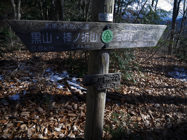 棒ノ嶺から縦走し高水三山へ