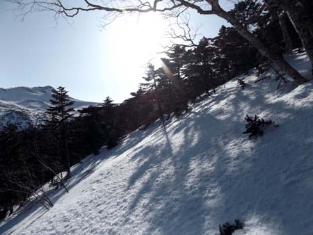 ヲッサン二人でスパルタリハビリ上河内岳　18/3/13～15