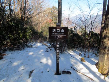 登り初めはノンビリ沢口山 15/01/08