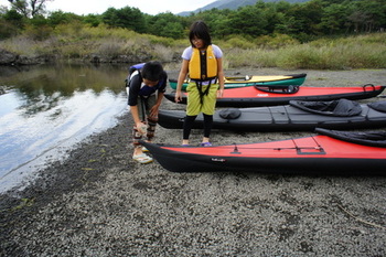 本栖湖　進水式