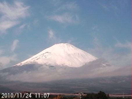 富士山、根雪の時期。