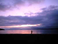 支笏湖の夕日（8/10 18:55） 2009/08/11 07:57:23